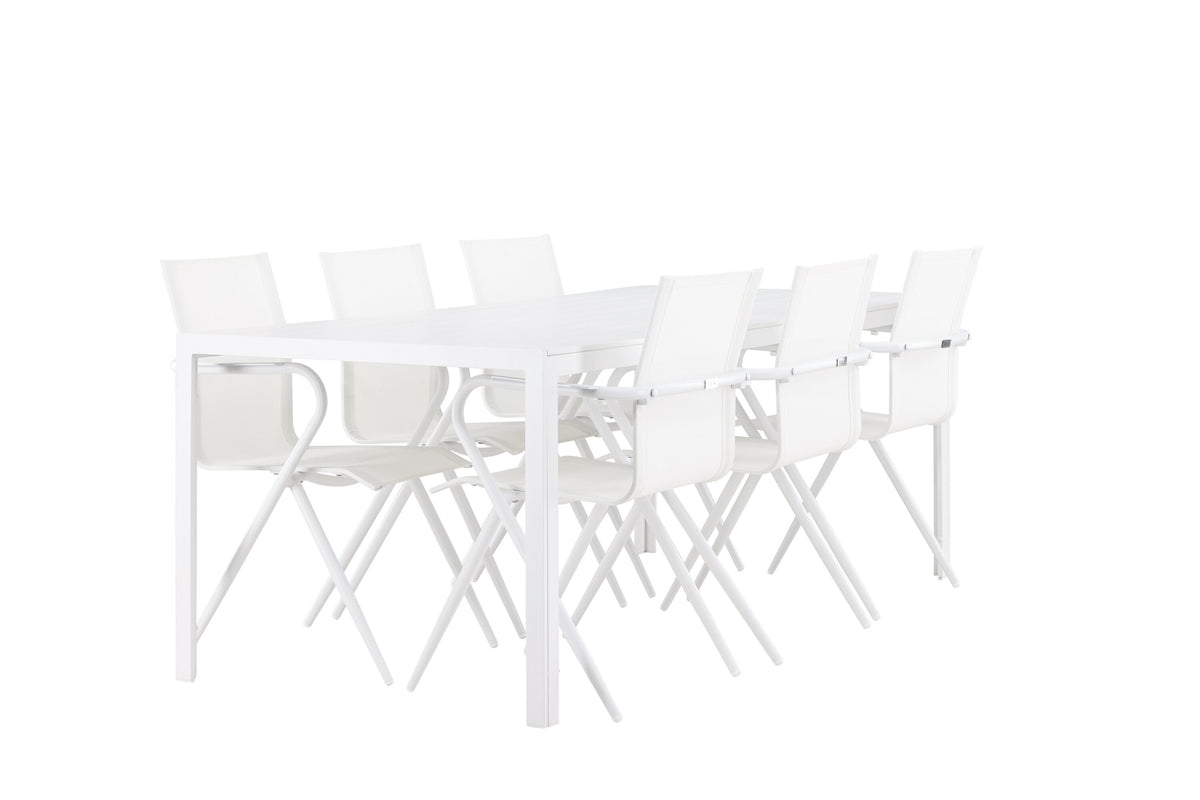 Break Matbord med Alina Stolarna – Aluminium