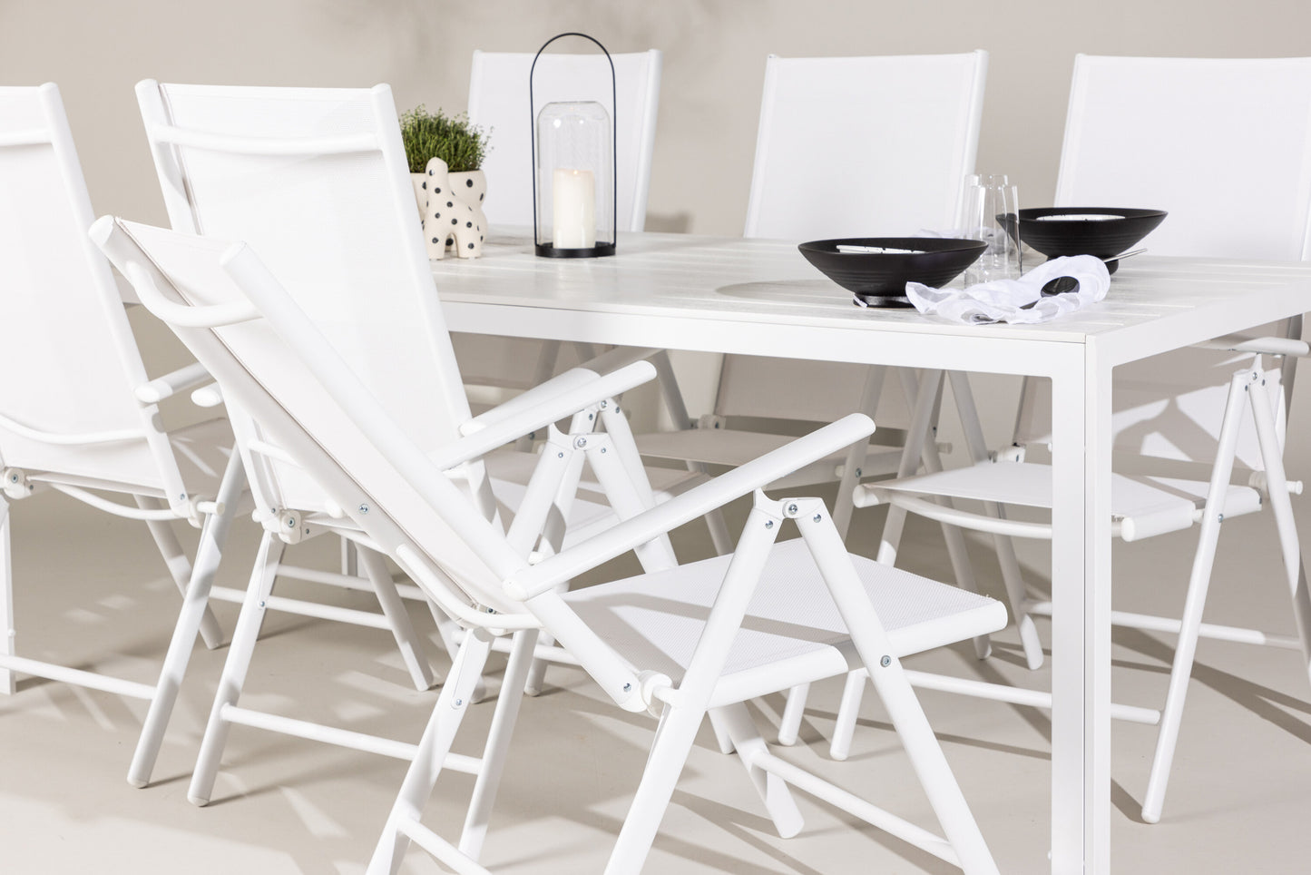 Break Matbord med Break Stolarna – Aluminium