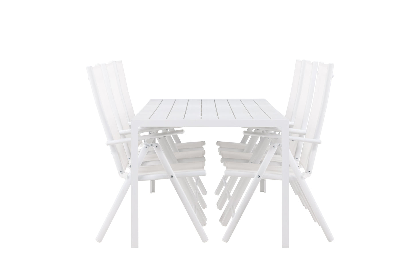 Break Matbord med Break Stolarna – Aluminium