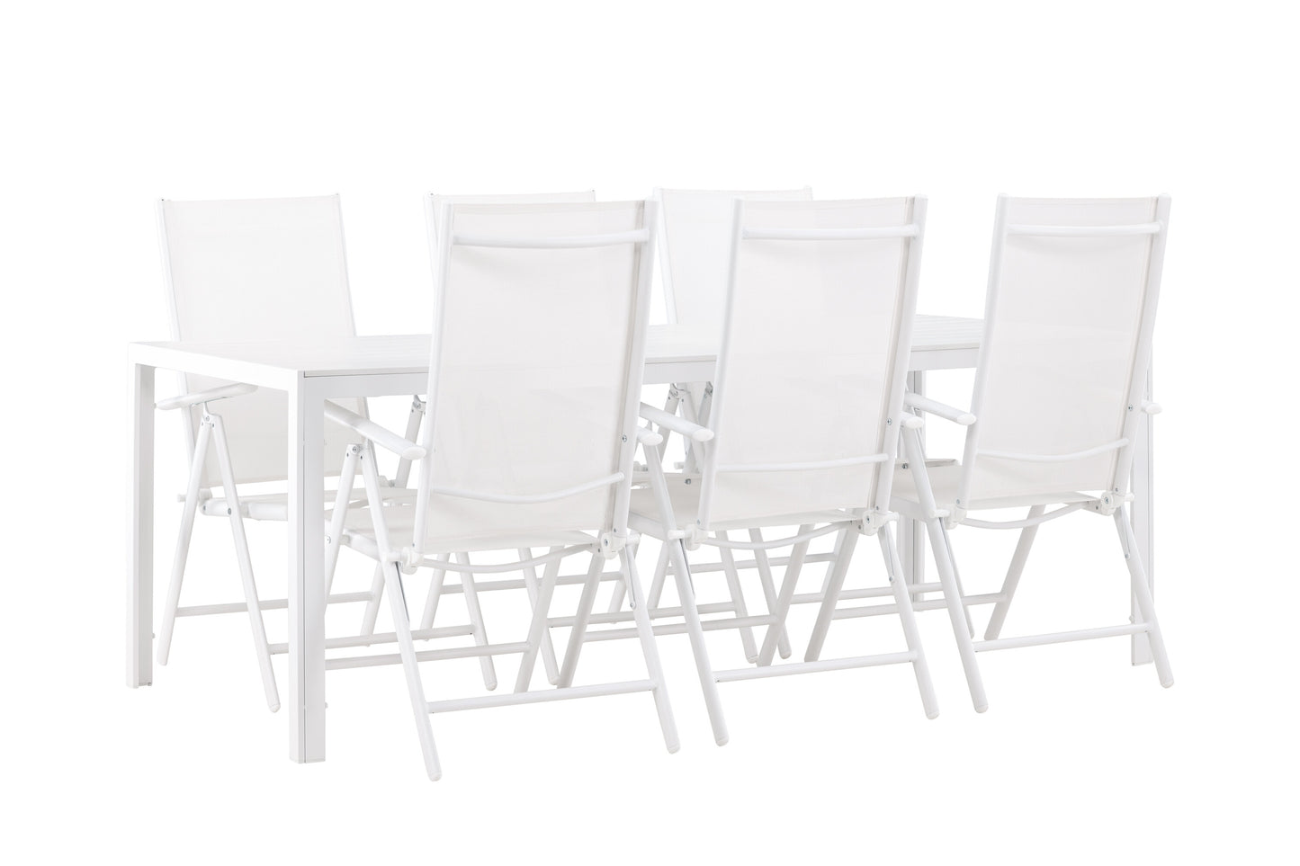 Break Matbord med Break Stolarna – Aluminium