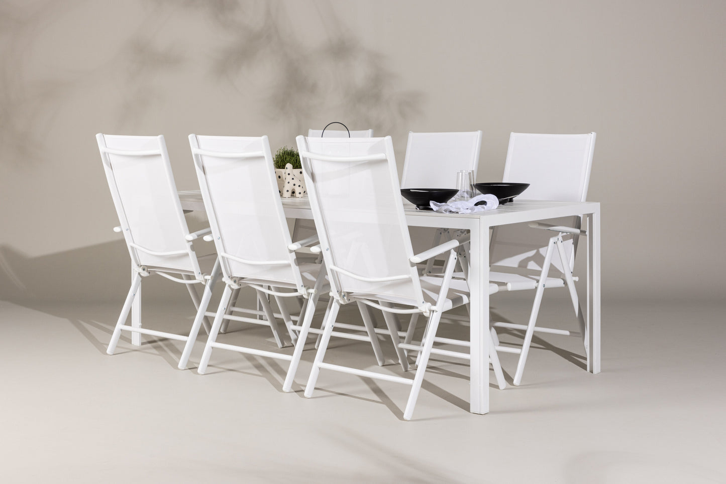 Break Matbord med Break Stolarna – Aluminium