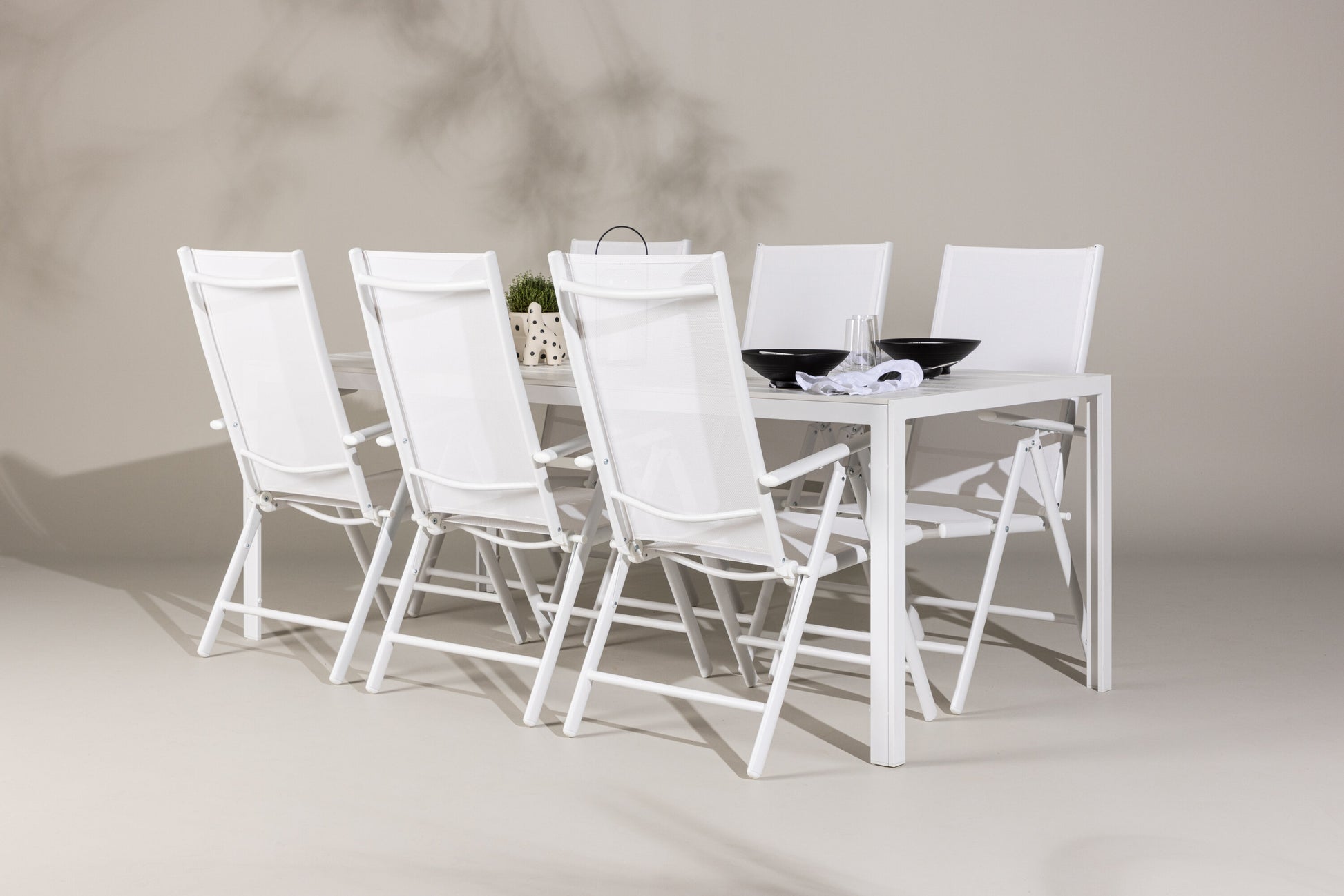 Break Matbord med Break Stolarna – Aluminium