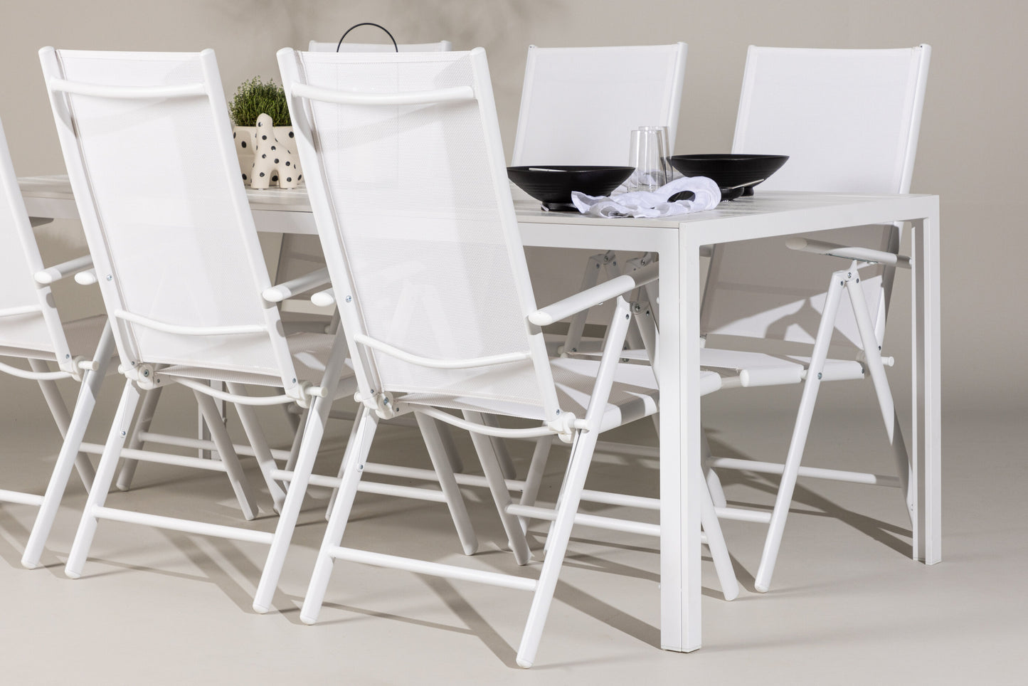 Break Matbord med Break Stolarna – Aluminium