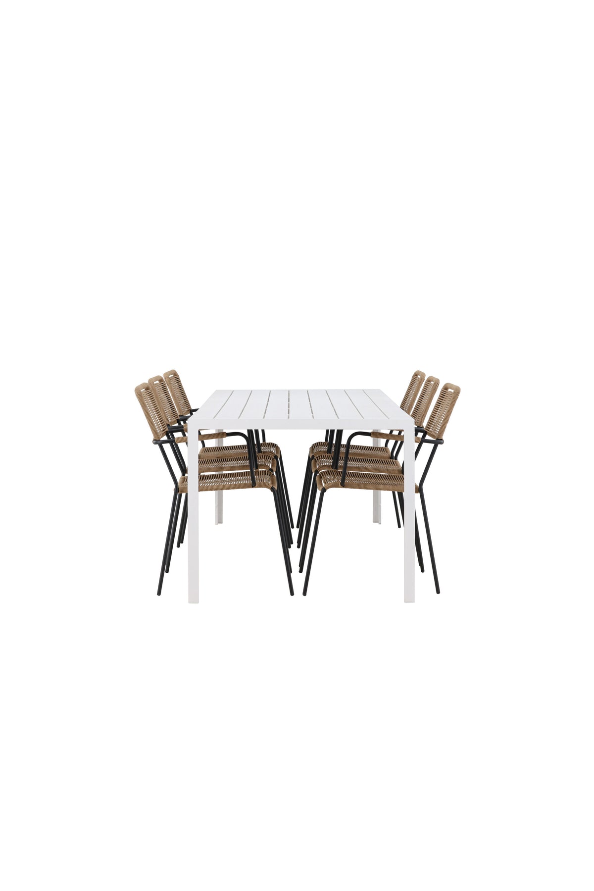 Break Matbord med Lindos Stolarna – Aluminium