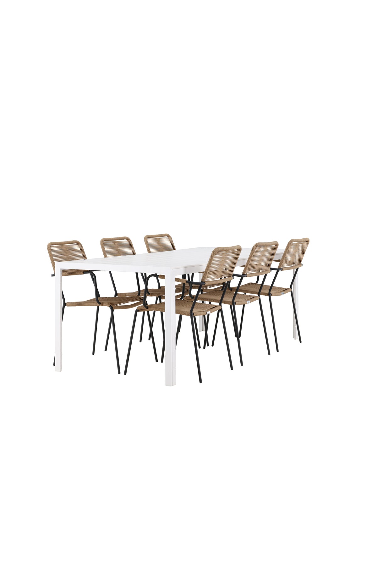 Break Matbord med Lindos Stolarna – Aluminium