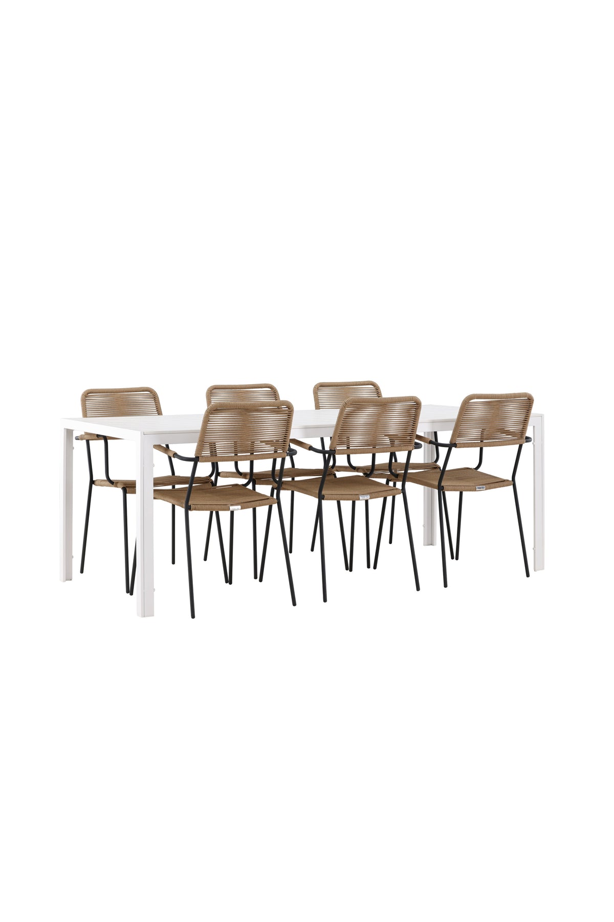 Break Matbord med Lindos Stolarna – Aluminium