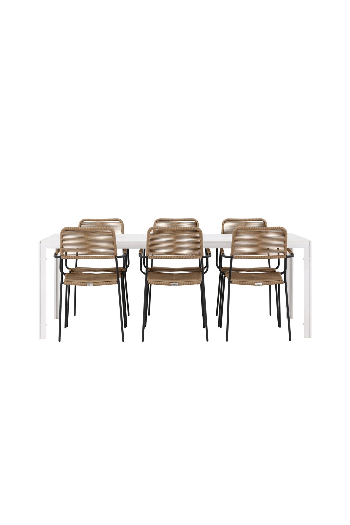 Break Matbord med Lindos Stolarna – Aluminium