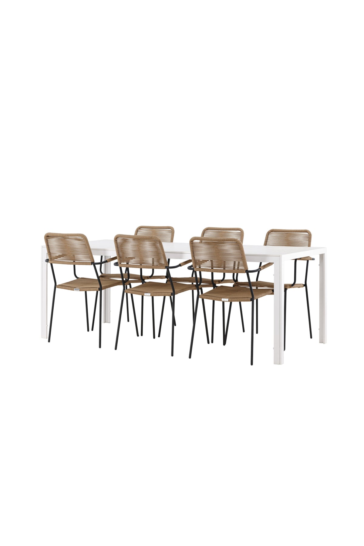 Break Matbord med Lindos Stolarna – Aluminium