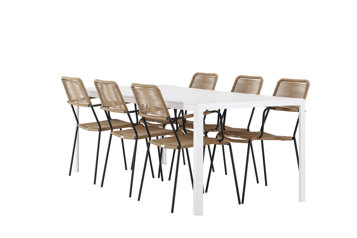 Break Matbord med Lindos Stolarna – Aluminium