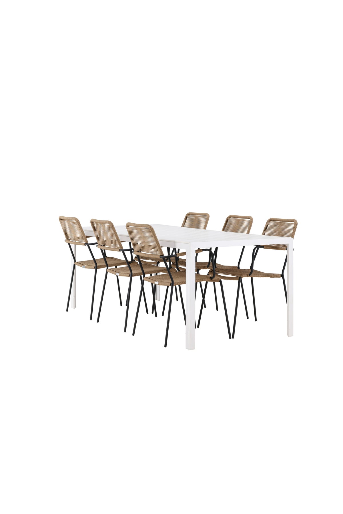 Break Matbord med Lindos Stolarna – Aluminium