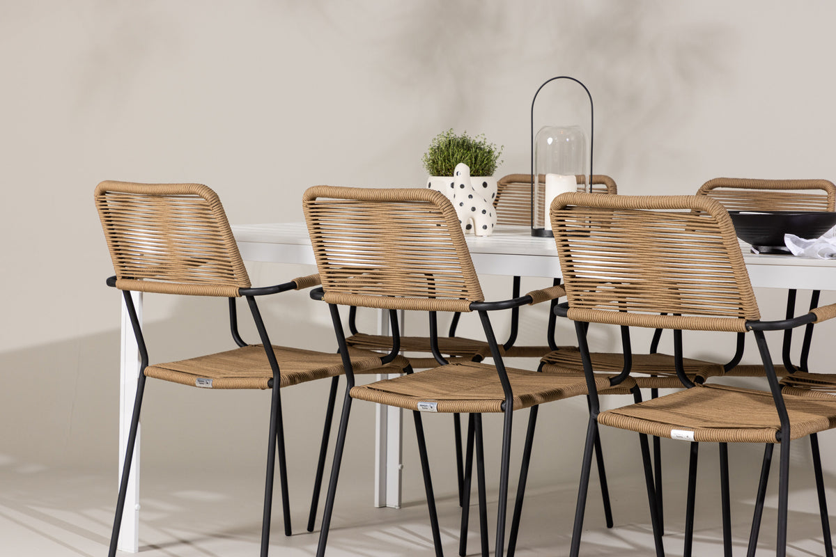 Break Matbord med Lindos Stolarna – Aluminium