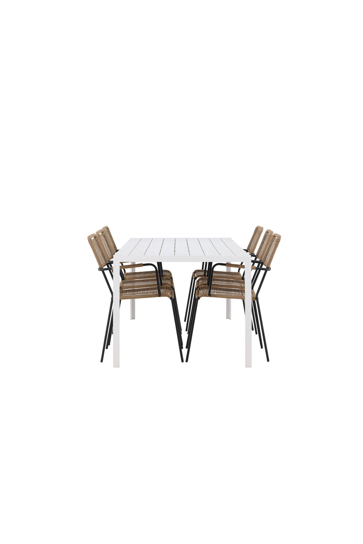 Break Matbord med Lindos Stolarna – Aluminium