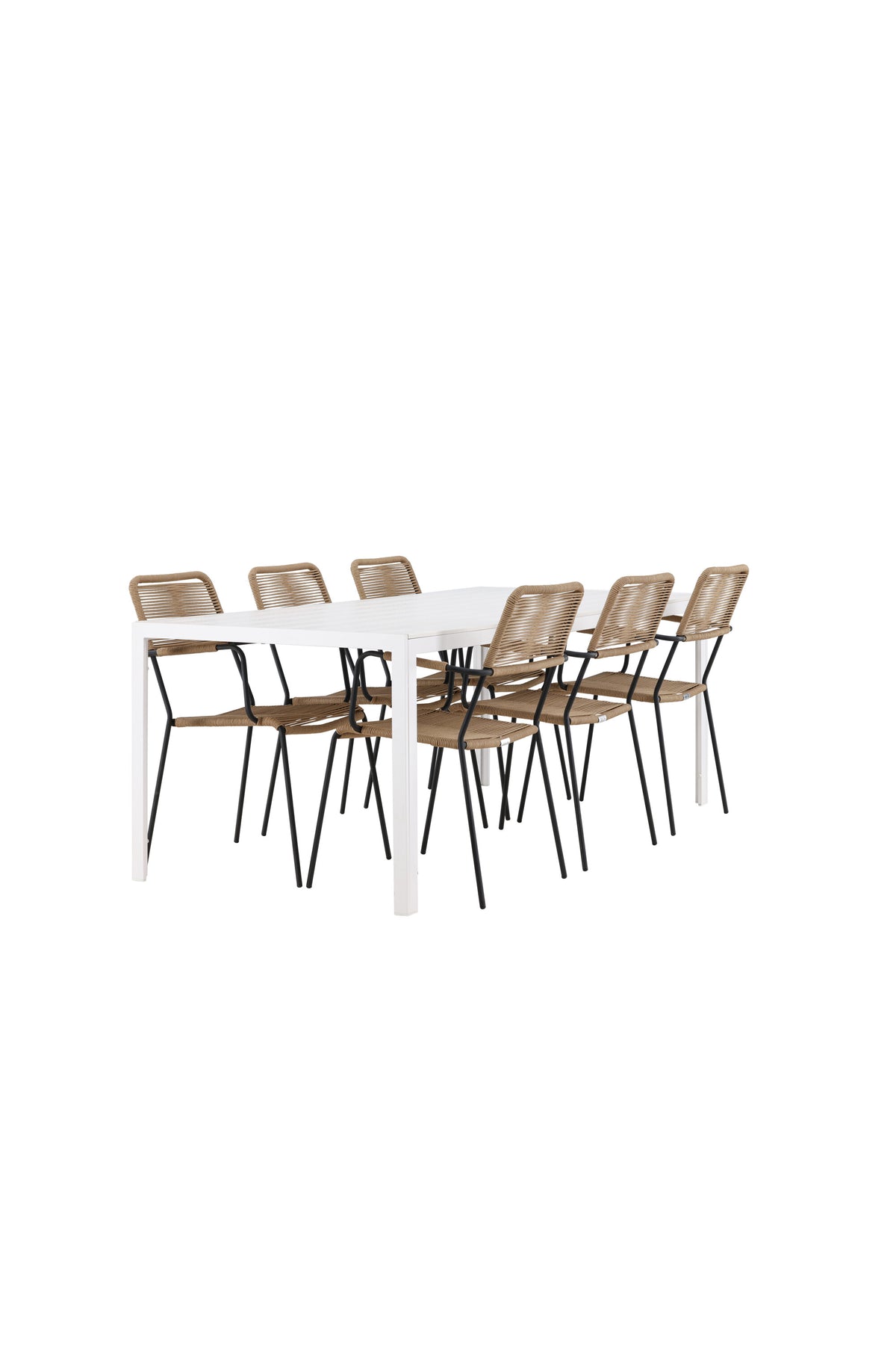 Break Matbord med Lindos Stolarna – Aluminium