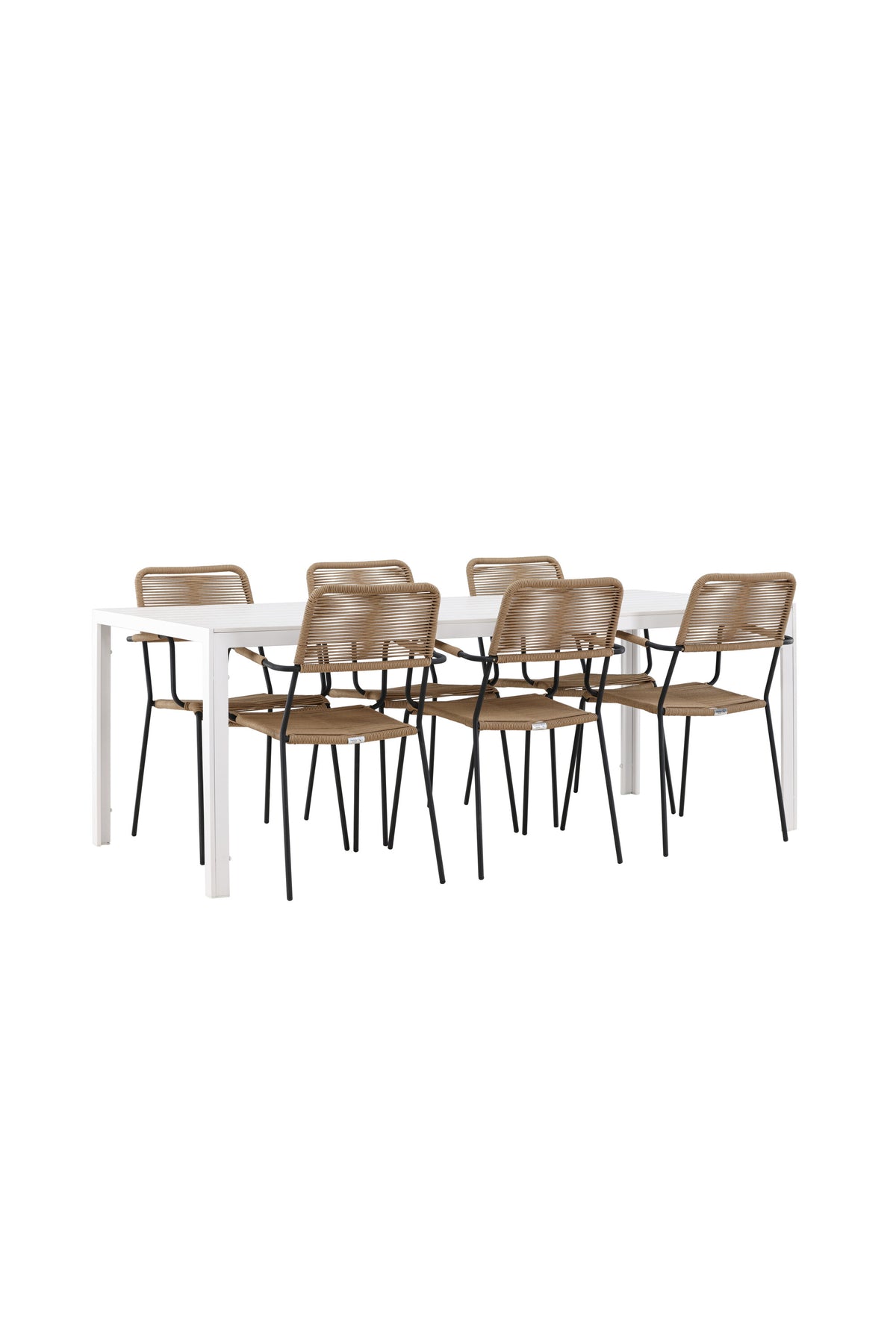 Break Matbord med Lindos Stolarna – Aluminium