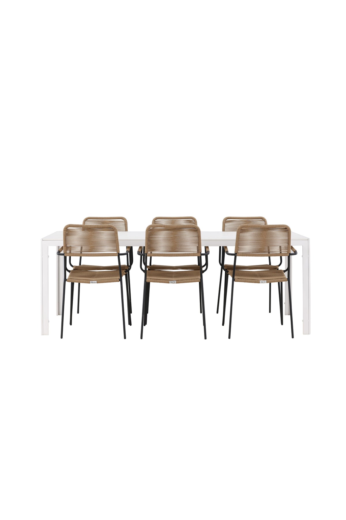 Break Matbord med Lindos Stolarna – Aluminium