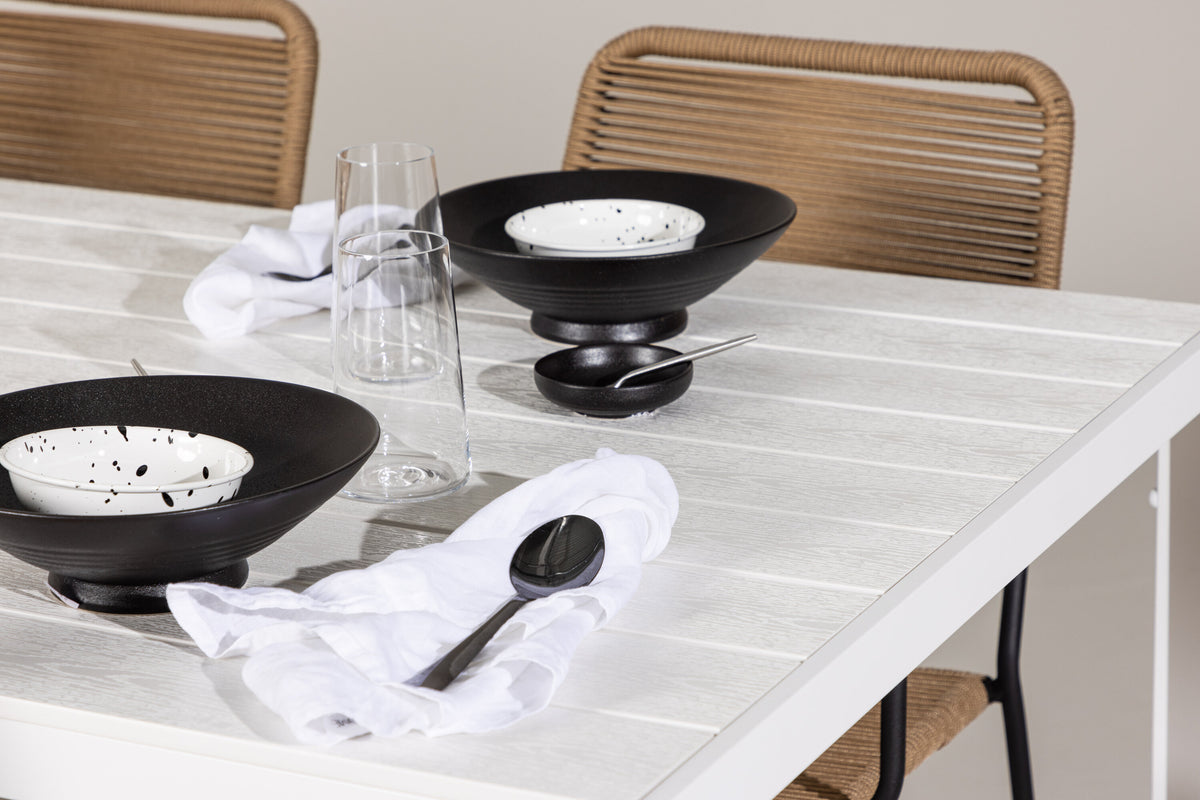 Break Matbord med Lindos Stolarna – Aluminium