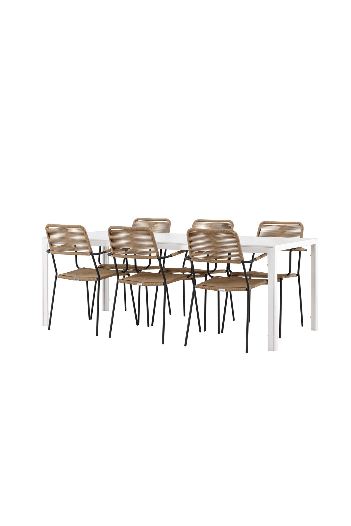 Break Matbord med Lindos Stolarna – Aluminium