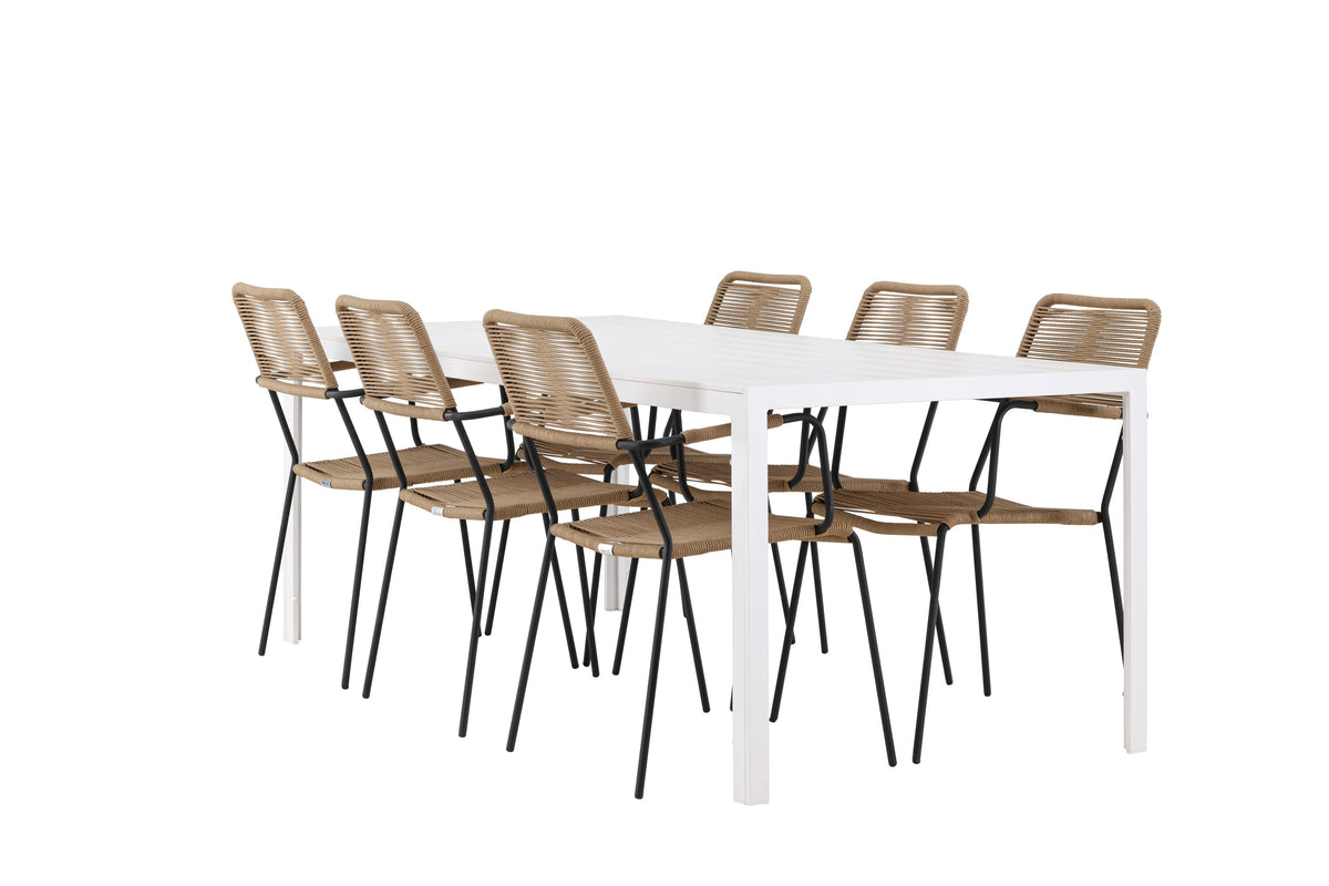 Break Matbord med Lindos Stolarna – Aluminium