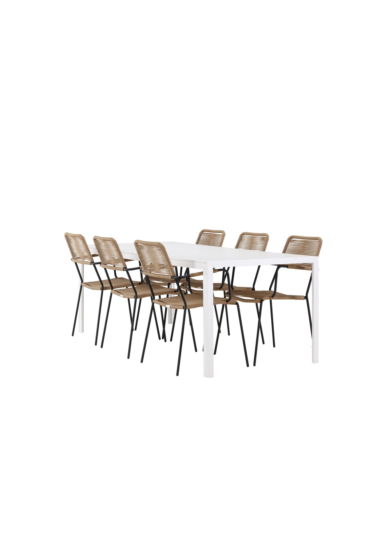 Break Matbord med Lindos Stolarna – Aluminium