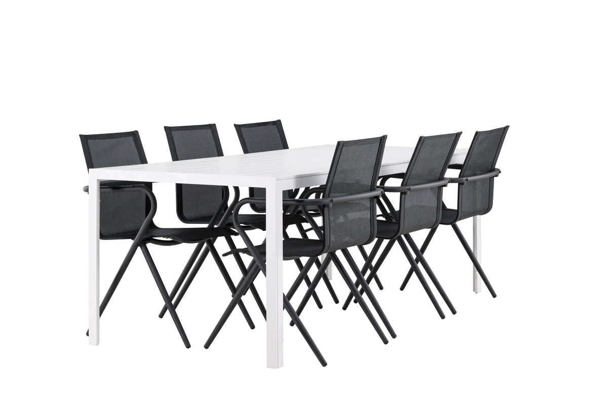 Break Matbord med Alina Stolarna – Aluminium