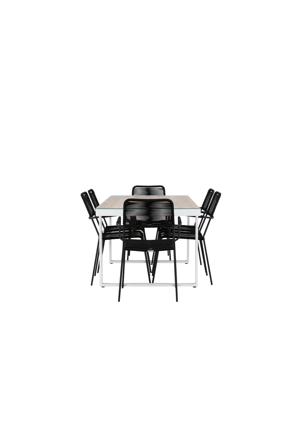 Merlo Matbord med Lindos Stolarna – Aluminium