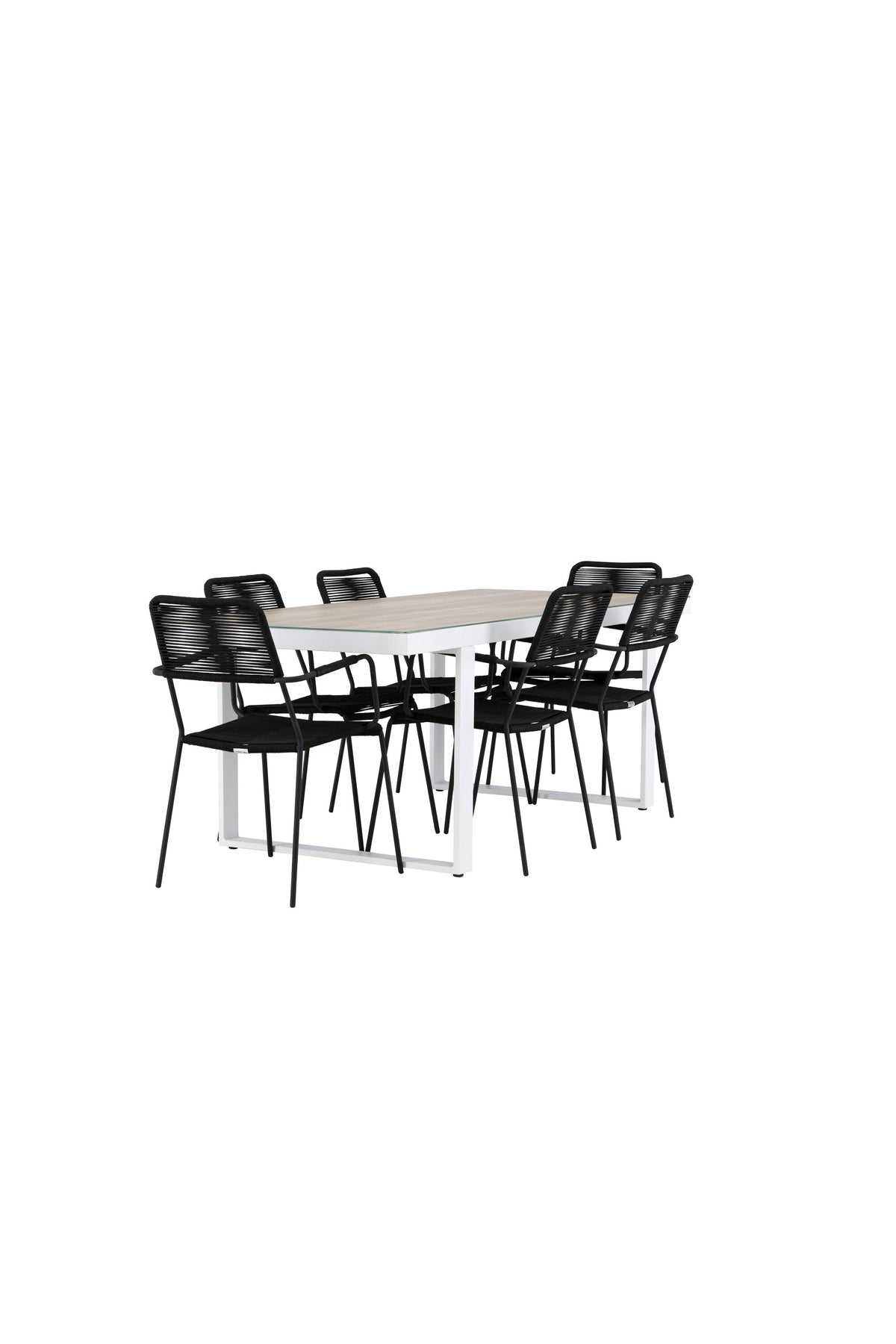 Merlo Matbord med Lindos Stolarna – Aluminium