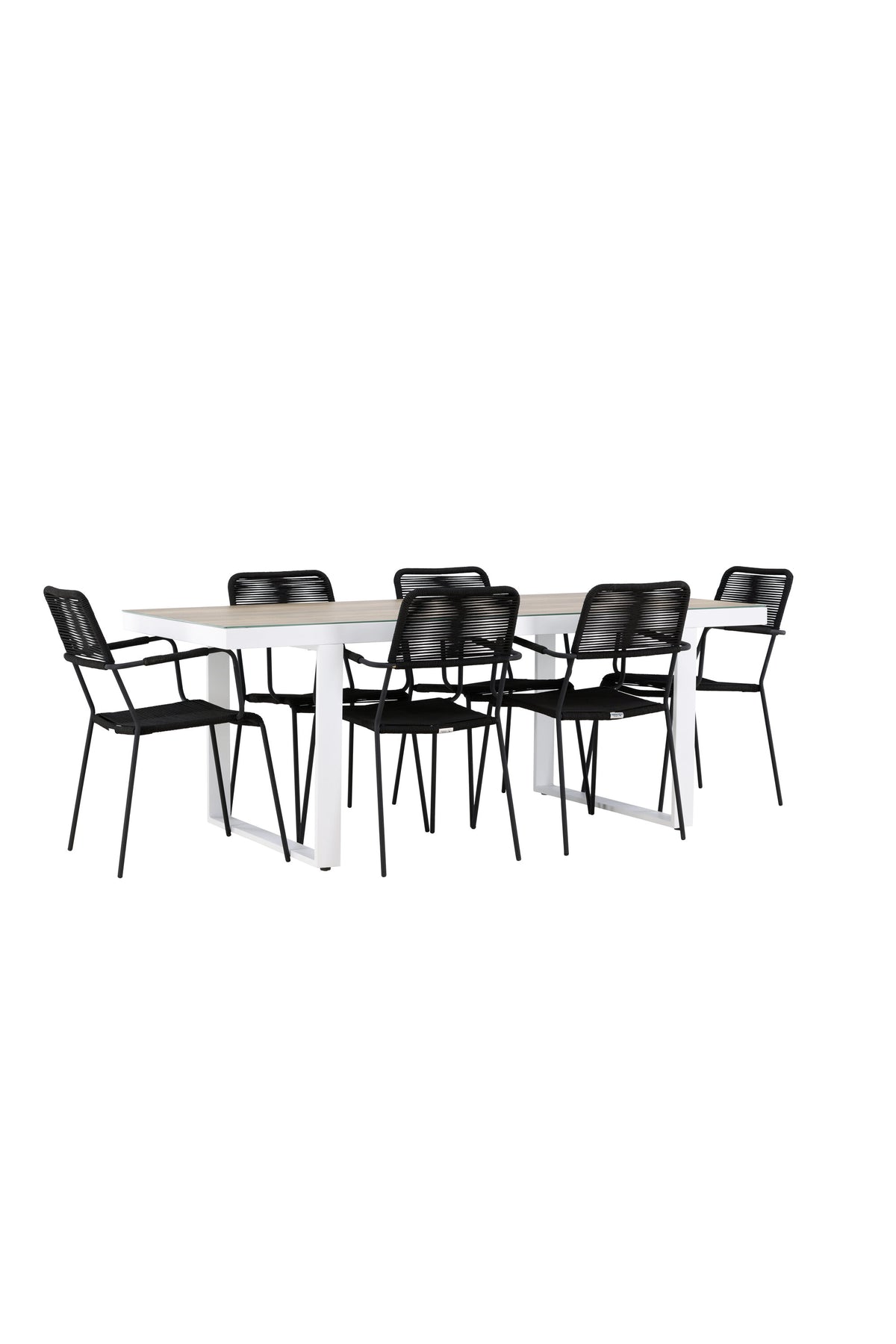 Merlo Matbord med Lindos Stolarna – Aluminium