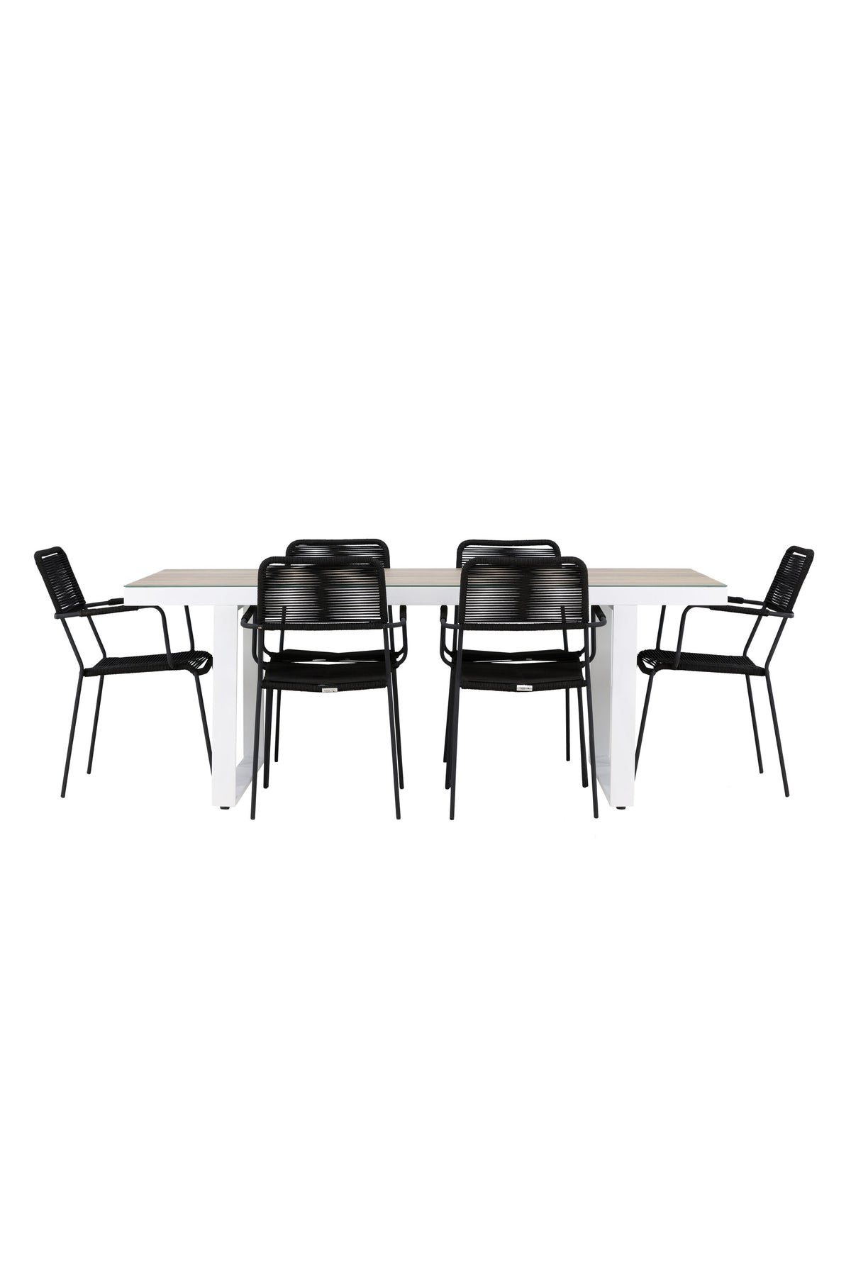 Merlo Matbord med Lindos Stolarna – Aluminium