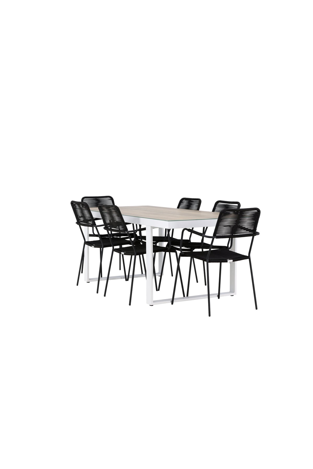 Merlo Matbord med Lindos Stolarna – Aluminium