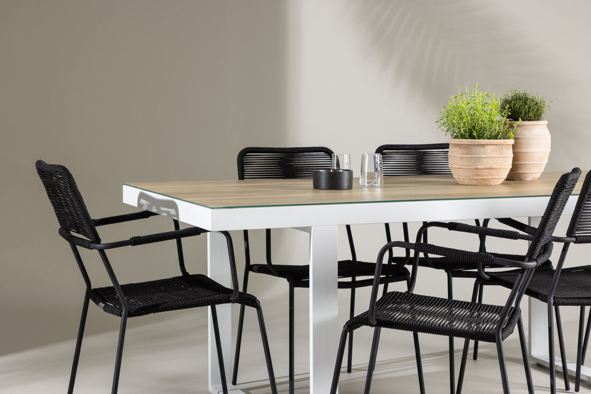 Merlo Matbord med Lindos Stolarna – Aluminium