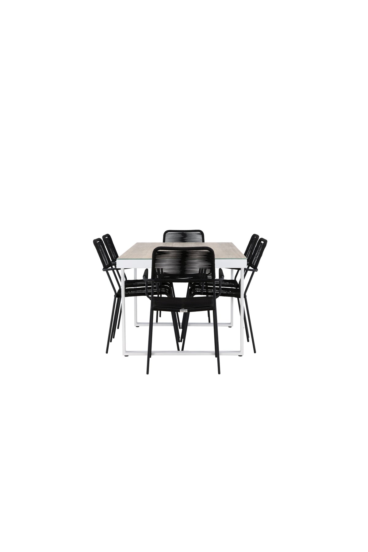 Merlo Matbord med Lindos Stolarna – Aluminium