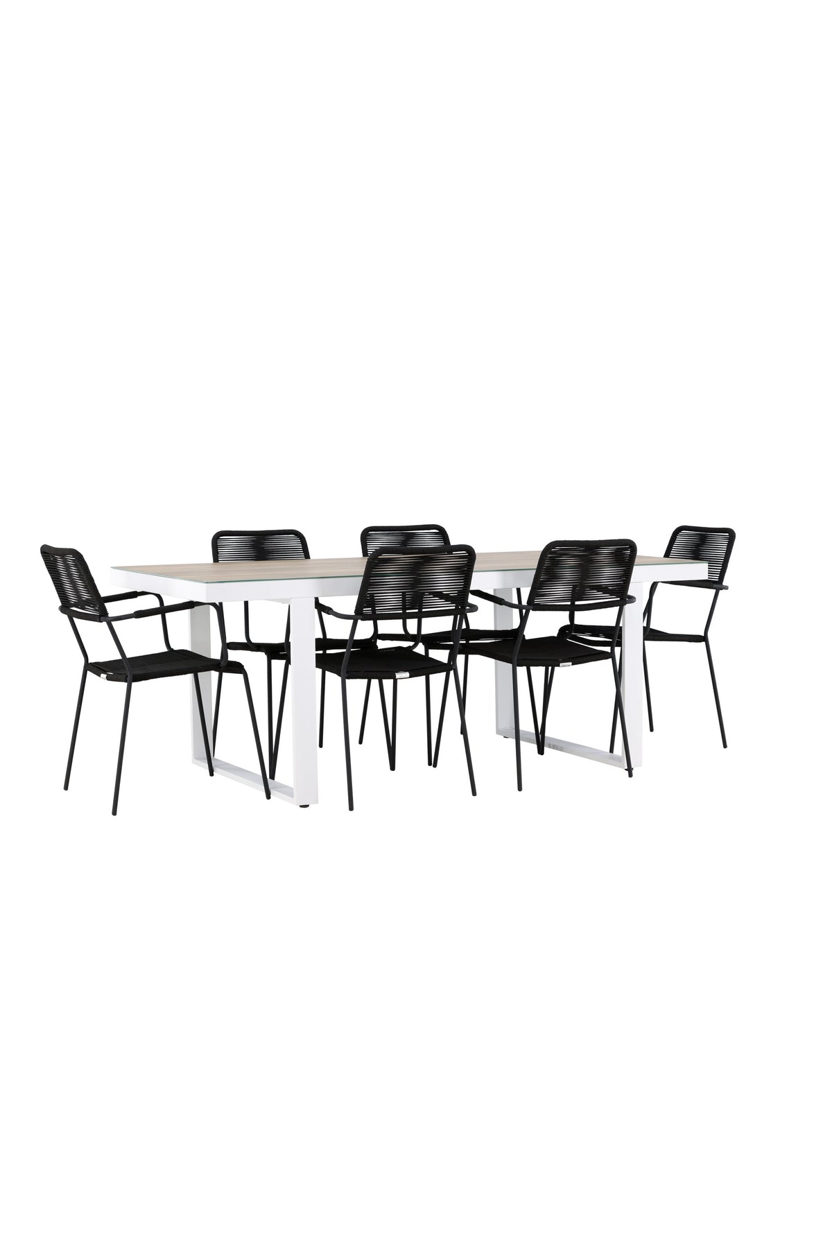 Merlo Matbord med Lindos Stolarna – Aluminium