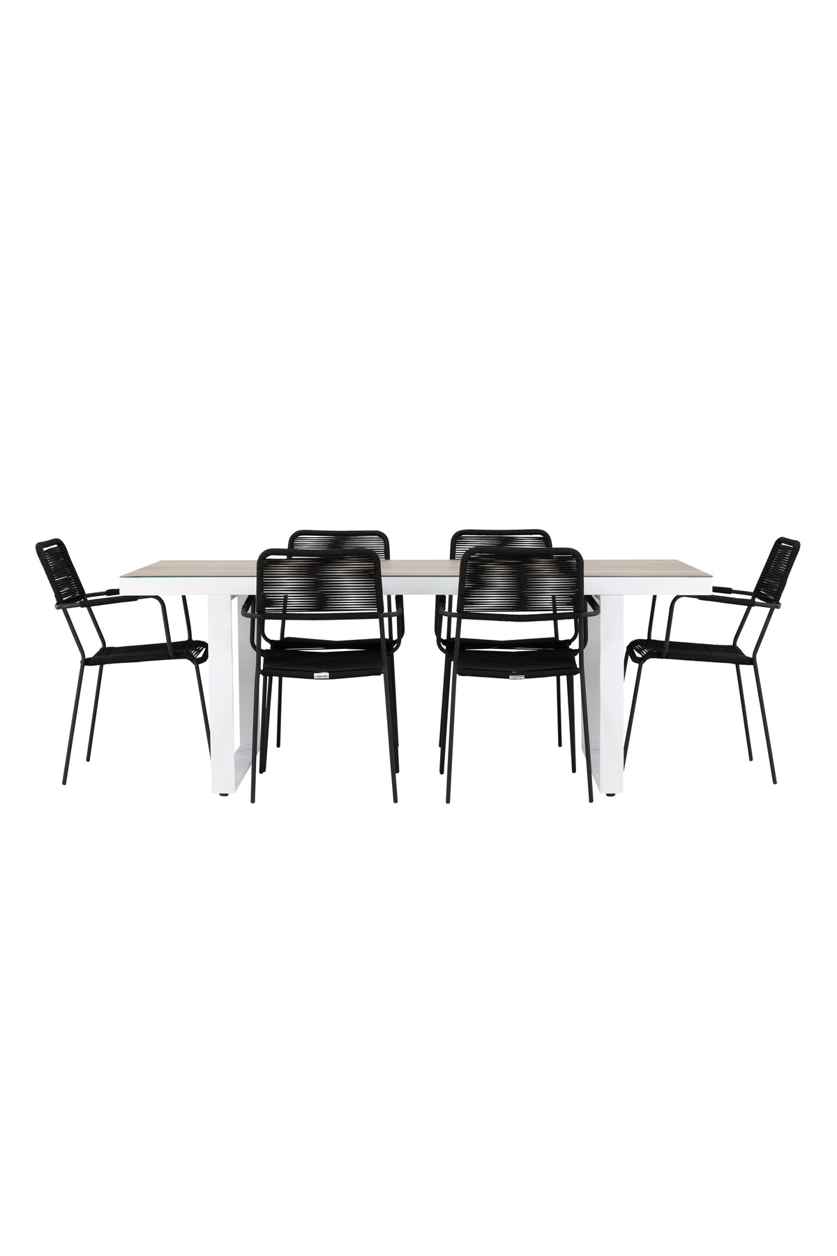 Merlo Matbord med Lindos Stolarna – Aluminium