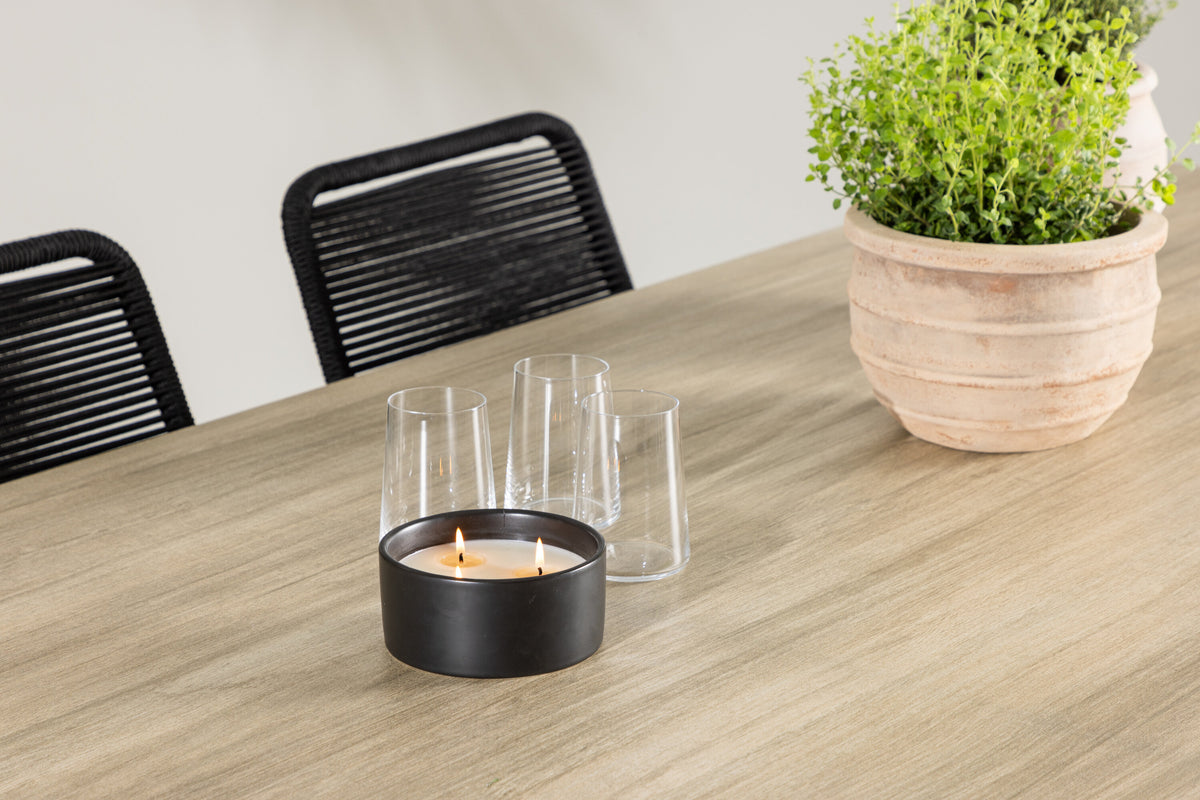 Merlo Matbord med Lindos Stolarna – Aluminium