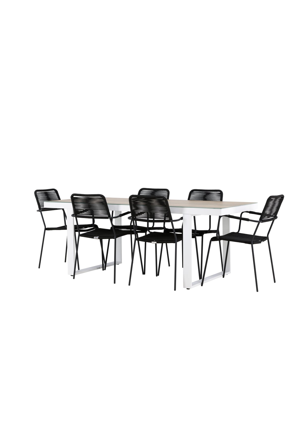 Merlo Matbord med Lindos Stolarna – Aluminium