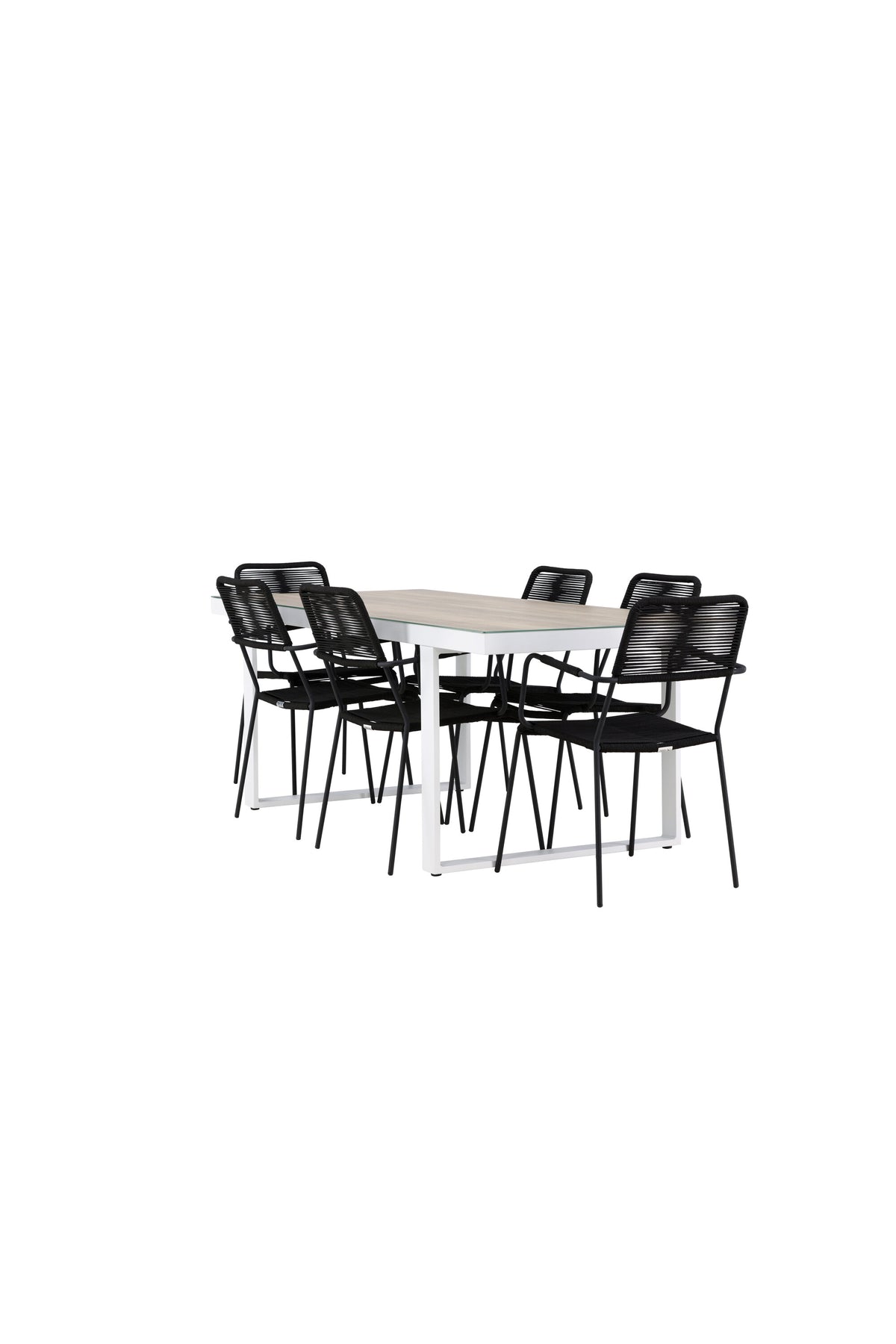 Merlo Matbord med Lindos Stolarna – Aluminium
