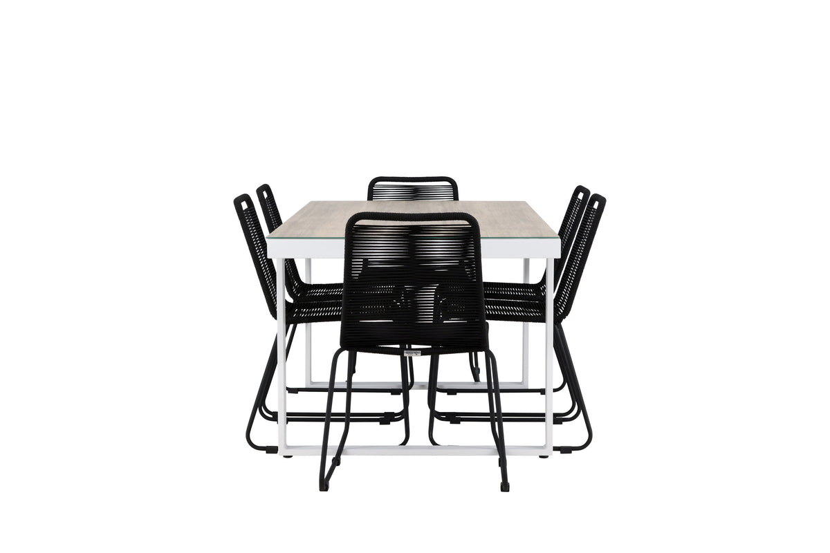 Merlo Matbord med Lindos Stolarna – Aluminium