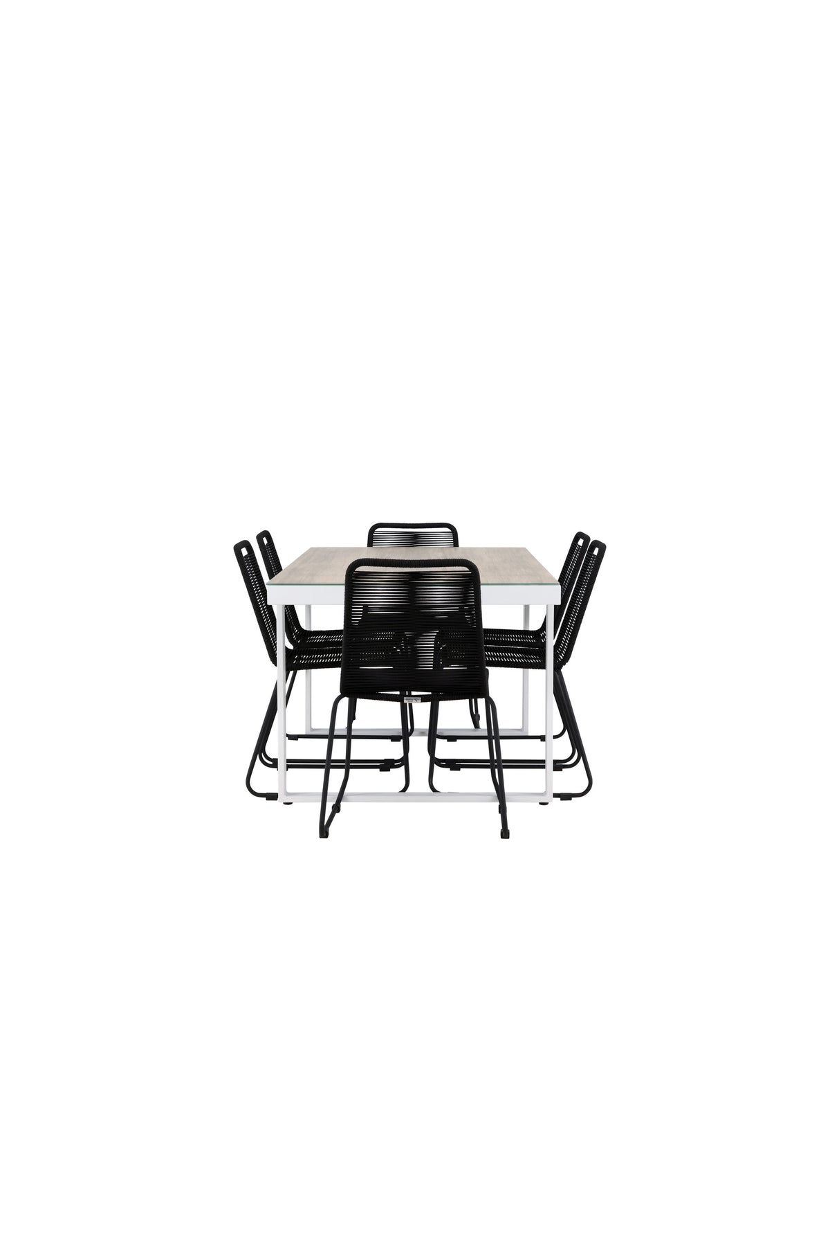 Merlo Matbord med Lindos Stolarna – Aluminium