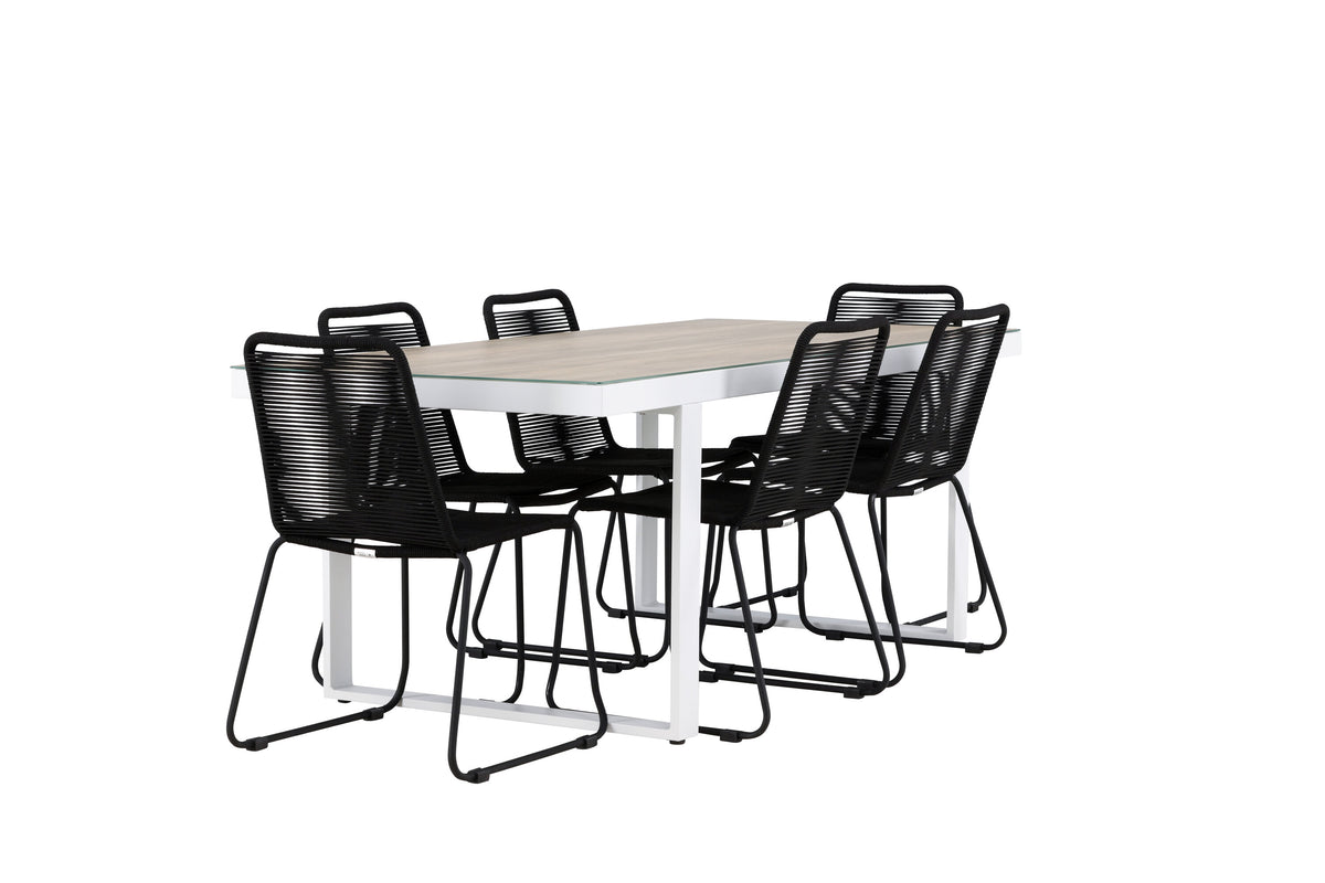 Merlo Matbord med Lindos Stolarna – Aluminium