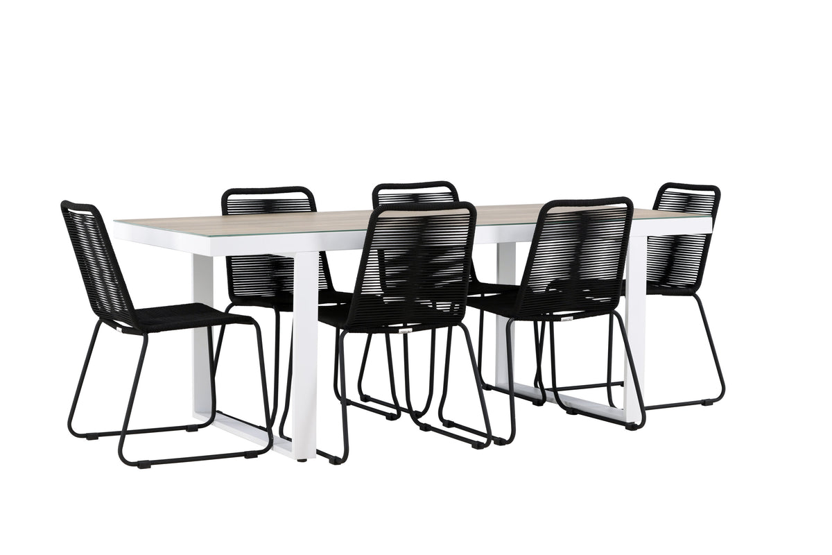 Merlo Matbord med Lindos Stolarna – Aluminium