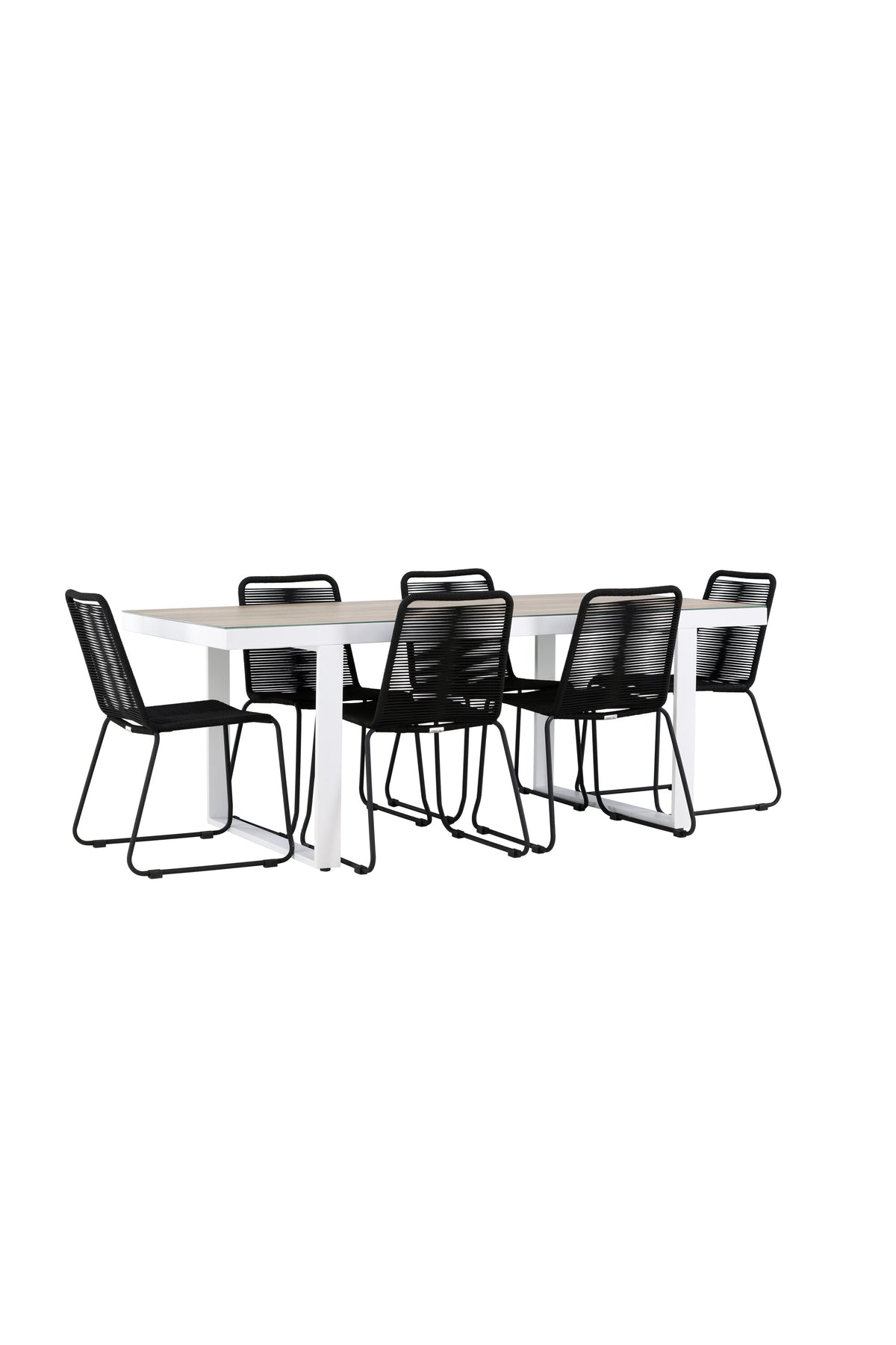 Merlo Matbord med Lindos Stolarna – Aluminium