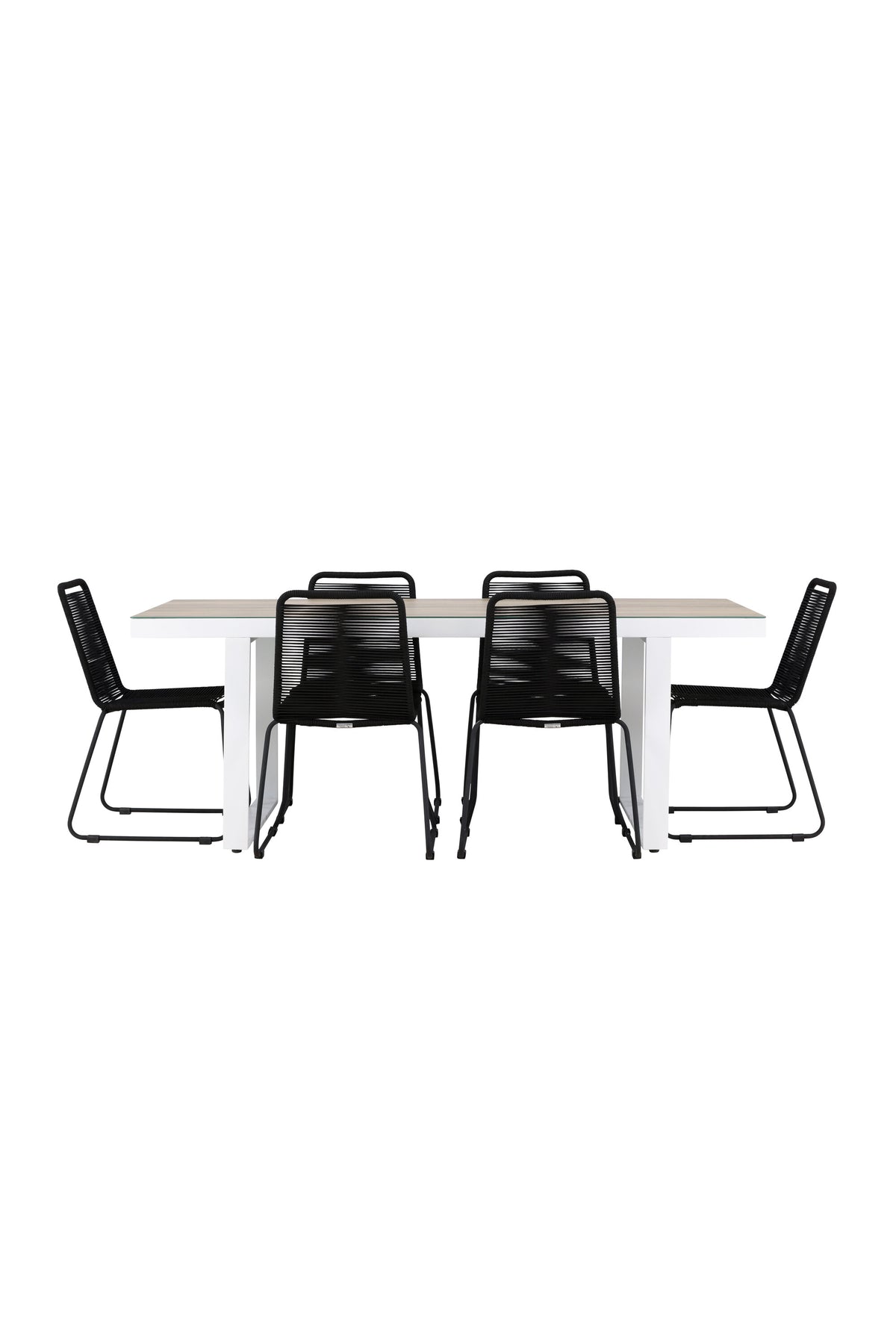 Merlo Matbord med Lindos Stolarna – Aluminium