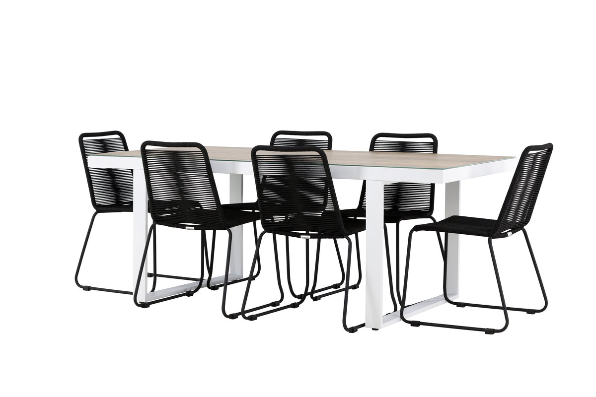 Merlo Matbord med Lindos Stolarna – Aluminium