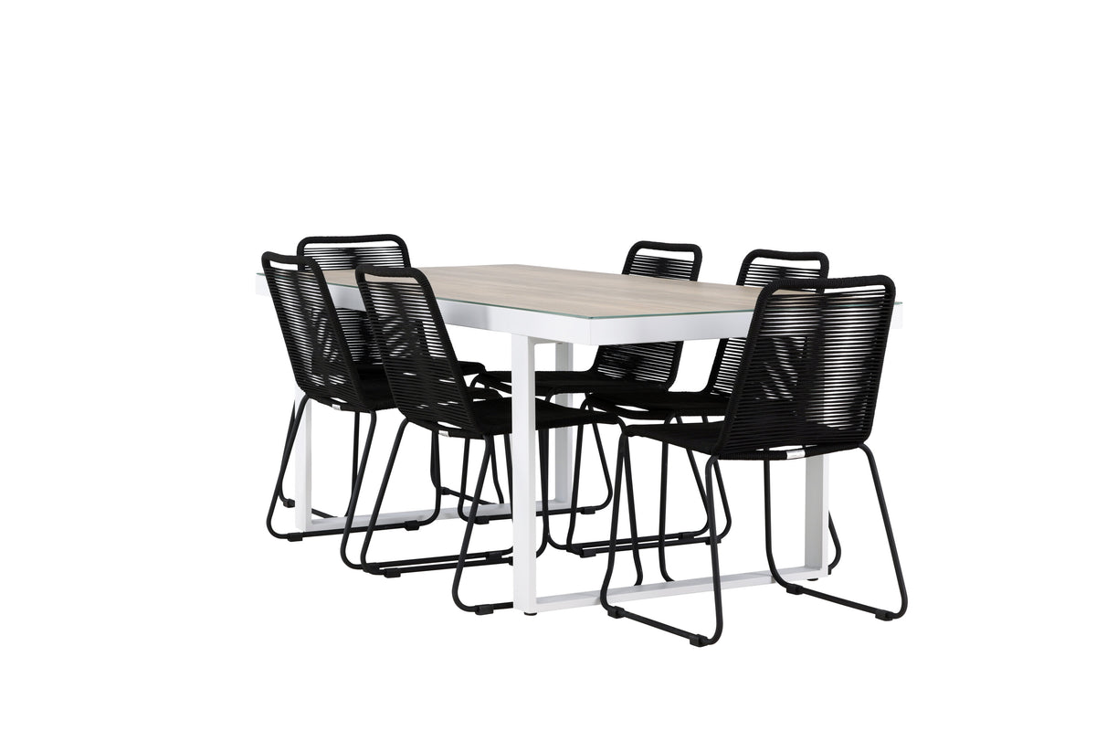 Merlo Matbord med Lindos Stolarna – Aluminium