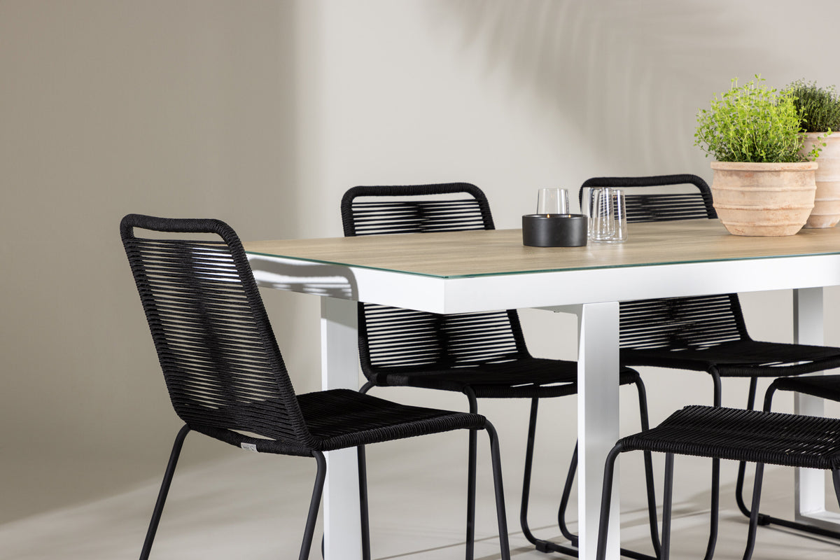 Merlo Matbord med Lindos Stolarna – Aluminium