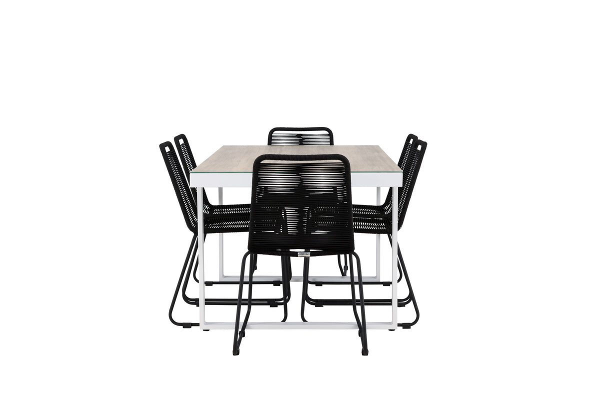 Merlo Matbord med Lindos Stolarna – Aluminium