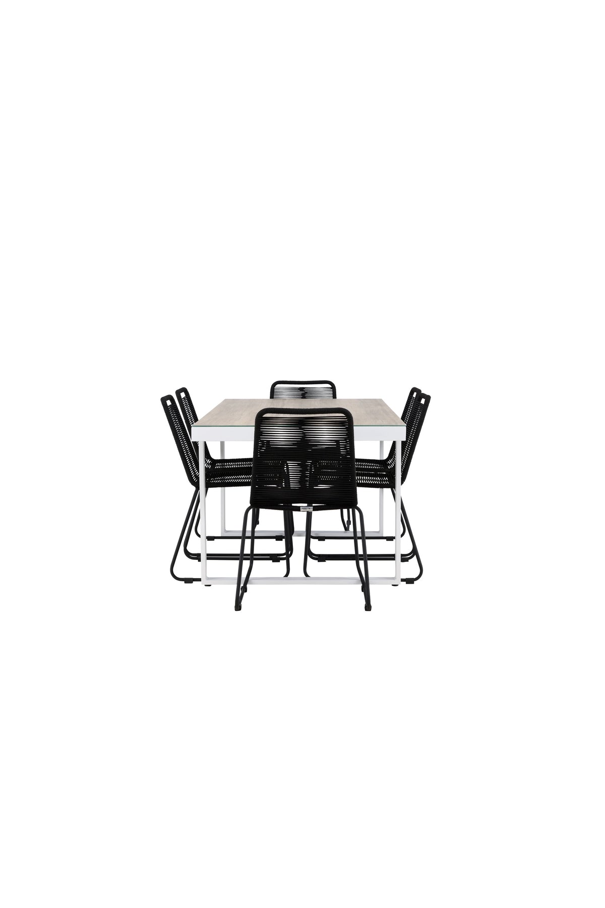 Merlo Matbord med Lindos Stolarna – Aluminium