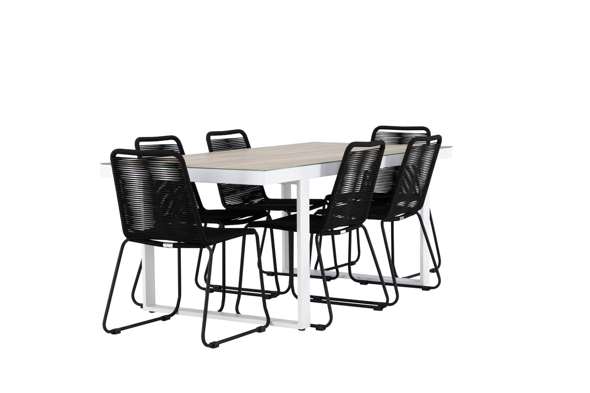 Merlo Matbord med Lindos Stolarna – Aluminium