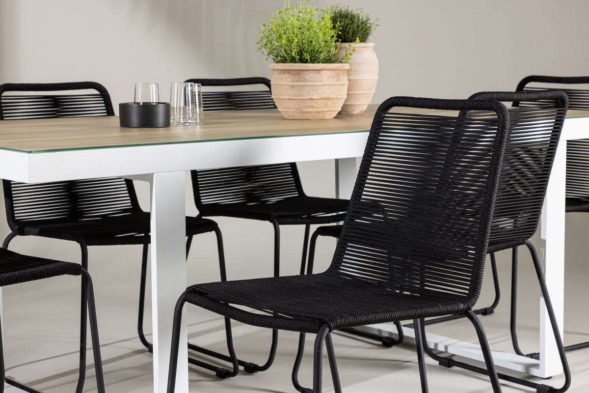 Merlo Matbord med Lindos Stolarna – Aluminium