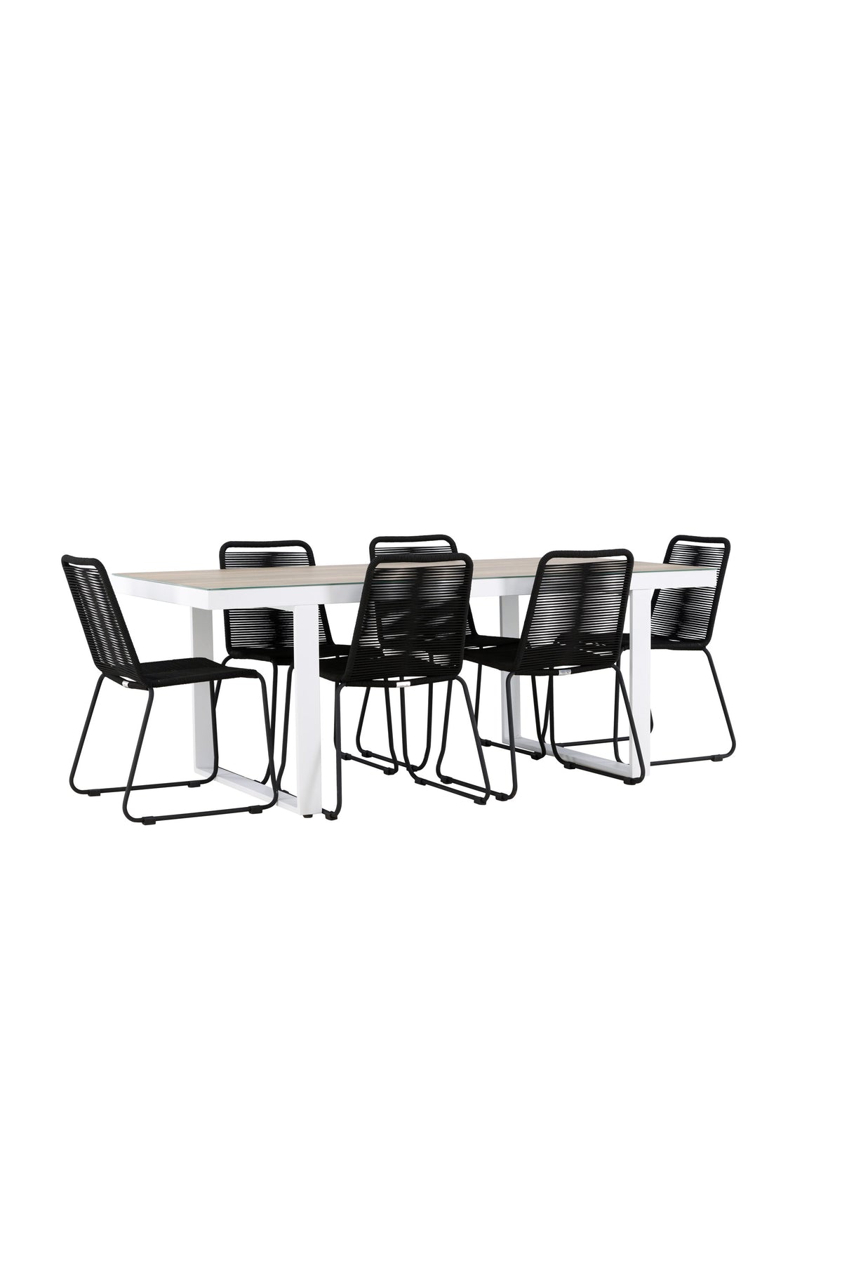 Merlo Matbord med Lindos Stolarna – Aluminium